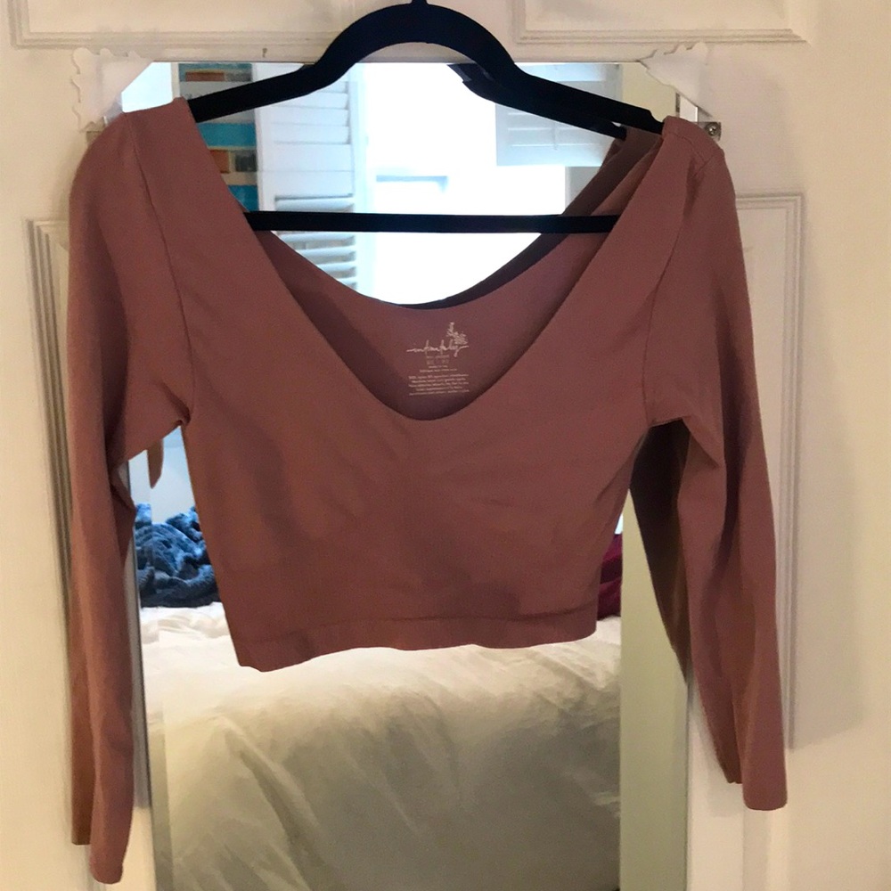 Free People Long Sleeved Crop Top